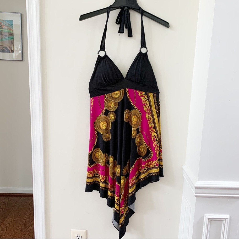 Juno Swim Suit Dress Scarf Coverup Quick Drying Top Medium